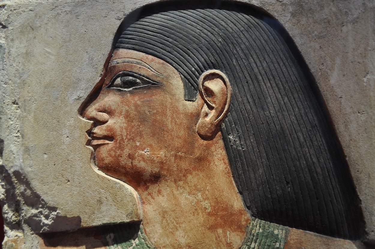 Ägyptisches Fresko und Relief