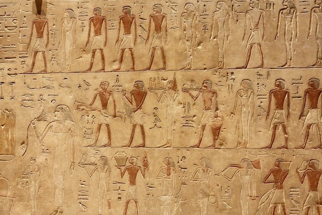 Ägyptisches Wandbild