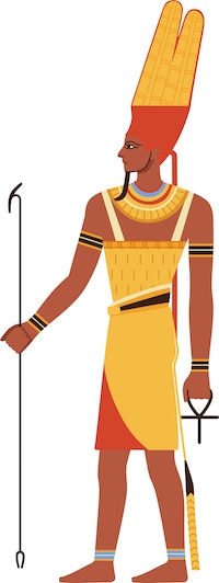 Amun mit hoher Federkrone