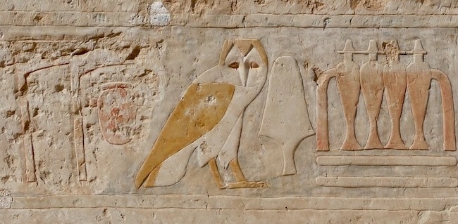 Hieroglyphe Eule