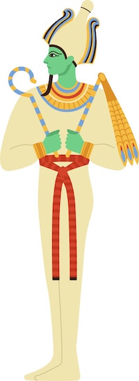 Osiris mit Geißel und Krummstab