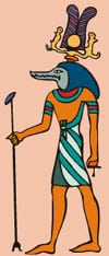 Der ägyptische Krokodilgott Sobek