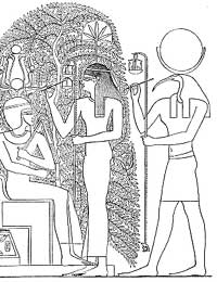 Thot - ägyptischer Gott des Wissens mit Seschat