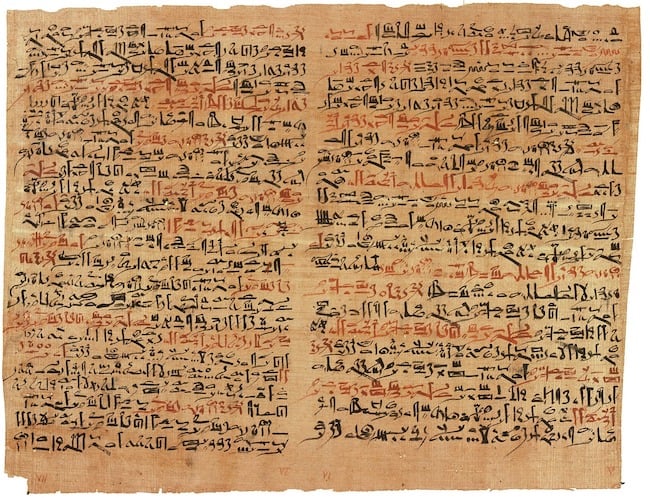 Papyrus als Schreibmaterial.